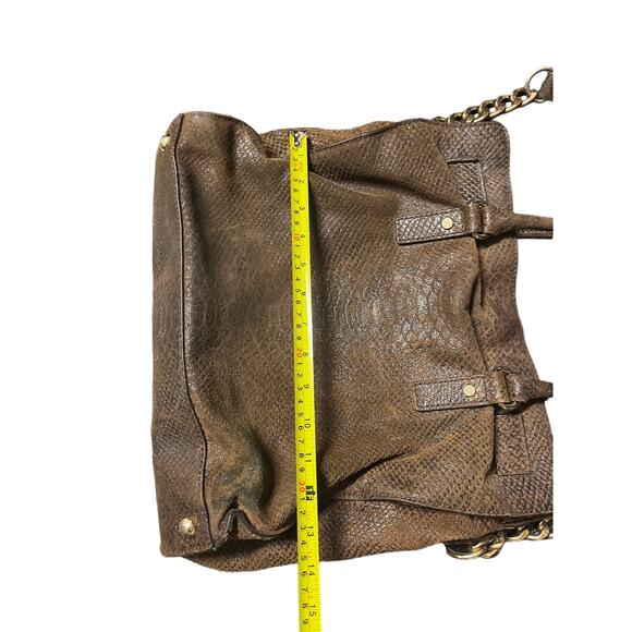 Michael Kors Large Hamilton‎ Crocodile Brown Tote! Rare Purse Bag - Picture 10 of 14